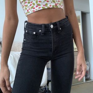 RAG AND BONE BLACK SKINNY JEANS